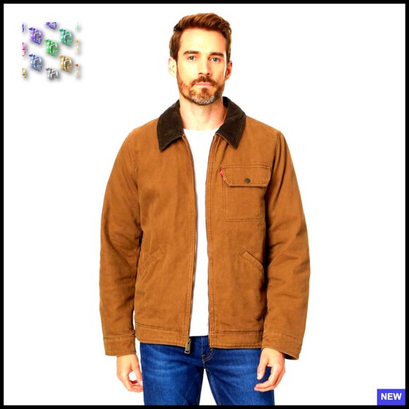 Cotton Canvas Corduroy Collar Depot Jacket Classic Workwear Aviator Style